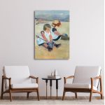 Canvas print Children playing on the beach, Cassatt M.