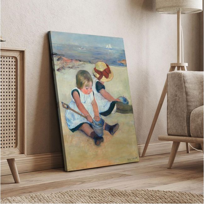 Πίνακας ζωγραφικής Children playing on the beach, Cassatt M.