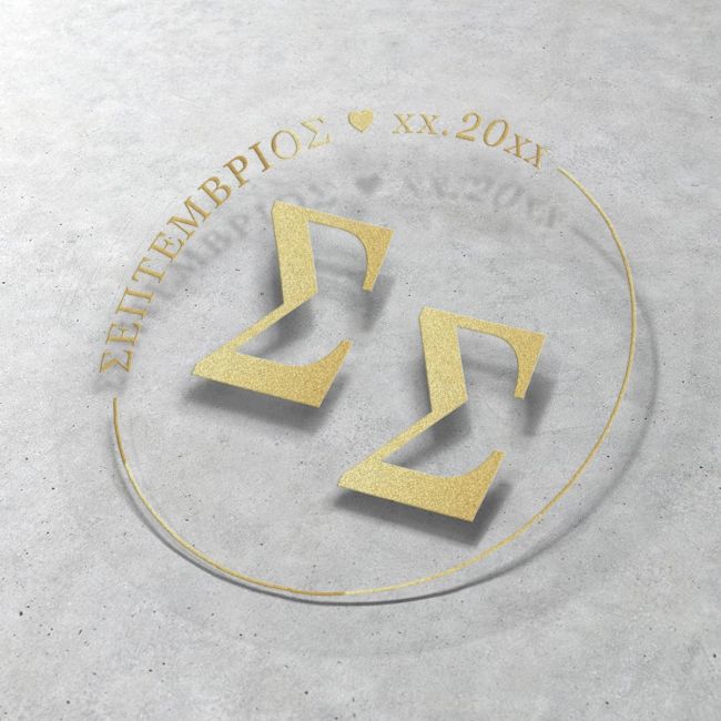 Clear wedding stickers with champagne color couple initials and date for champagne bottles