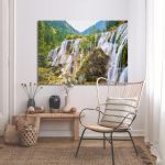 Canvas print, Waterfall in autumn