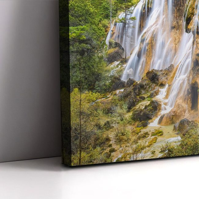 Πίνακας σε καμβά Καταρράκτης, Waterfall in autumn