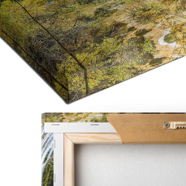 Canvas print, Waterfall in autumn