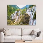 Canvas print, Waterfall in autumn