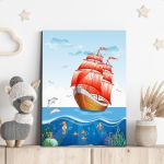 Kids canvas print Sail ship