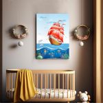 Kids canvas print Sail ship
