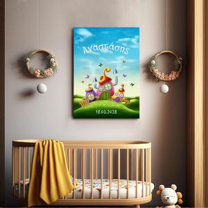 Canvas print birthday, Magic house on the hill 2