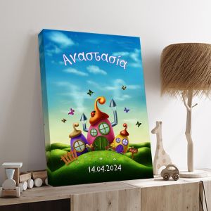 Kids canvas print Magic house on the hill