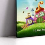 Kids canvas print Magic house on the hill