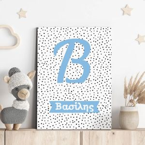 Canvas print birthday, with capital letter