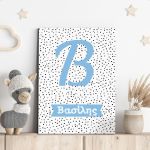 Canvas print birthday, with capital letter