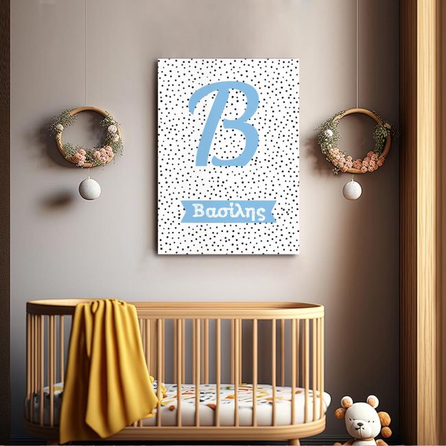 Canvas print birthday, with capital letter