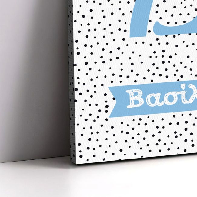 Πίνακας σε καμβά γενεθλίων με κεφαλαίο Γράμμα