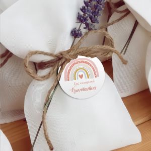 Labels thank you, Rainbow nordic, personalized 2