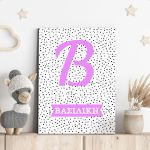 Kids canvas print with capital letter
