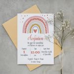 Baptism invitation, Nordic rainbow