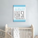 Canvas print birthday with measurments