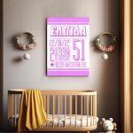 Kids canvas print with measurments
