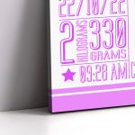 Kids canvas print with measurments