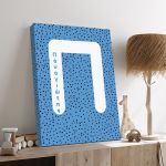 Canvas print birthday with capital letter