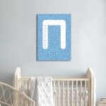 Πίνακας σε καμβά γενεθλίων με κεφαλαίο Γράμμα