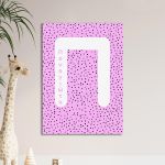 Kids canvas print with capital letter