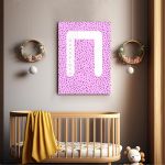 Πίνακας παιδικός σε καμβά γενεθλίων με κεφαλαίο Γράμμα