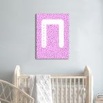 Kids canvas print with capital letter
