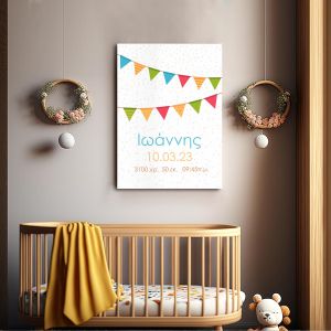 Canvas print birthday with measurments 2