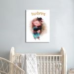 Kids canvas print With my cat