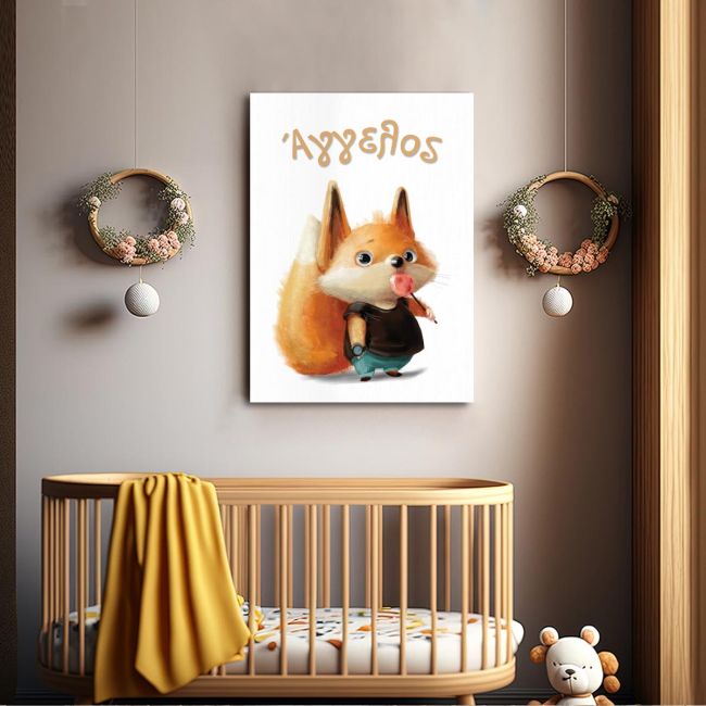 Canvas print birthday Little fox