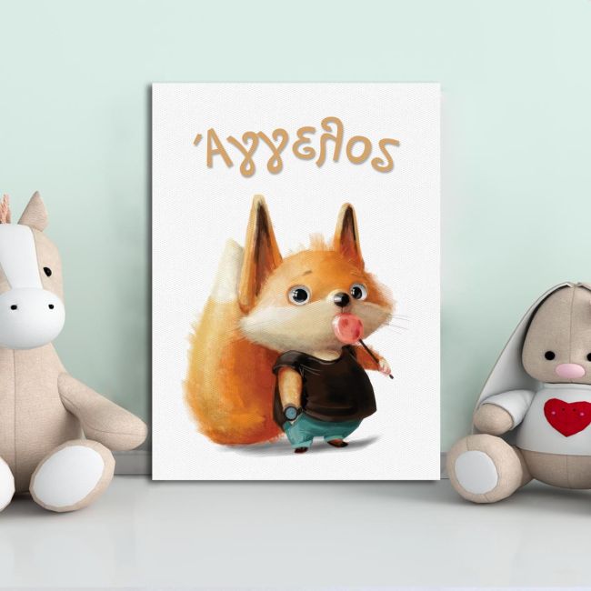 Canvas print birthday Little fox