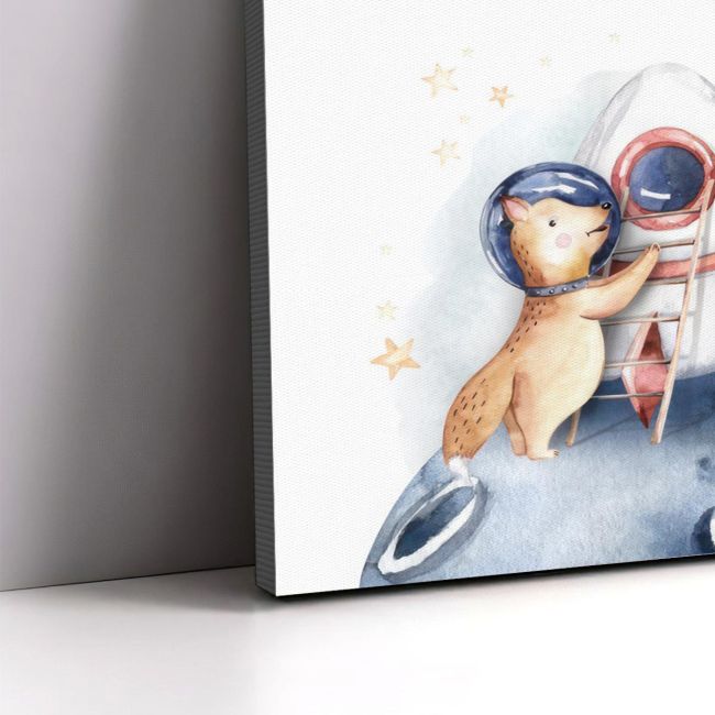 Canvas print birthday Space fox