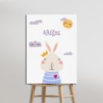 Canvas print birthday Rabbit