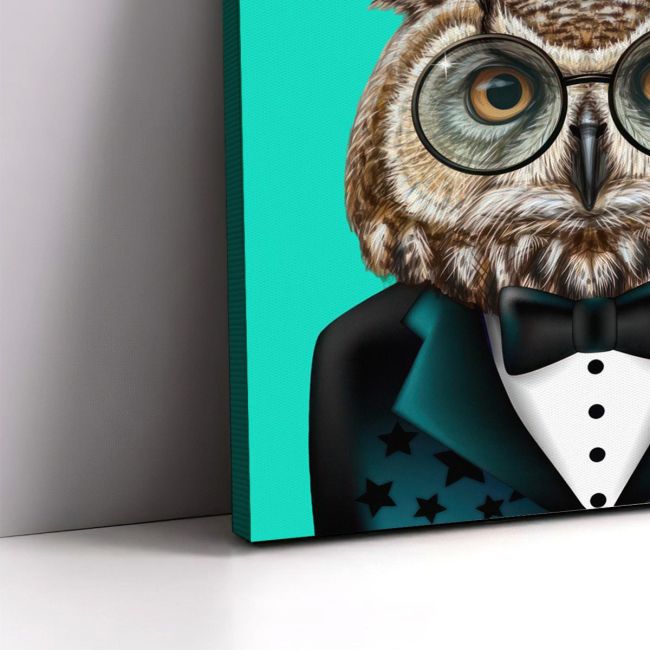 Πίνακας σε καμβά γενεθλίων Mr. Owl
