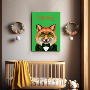 Πίνακας σε καμβά γενεθλίων Mr. Fox 2