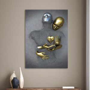 Πίνακας σε καμβά Love in contrast