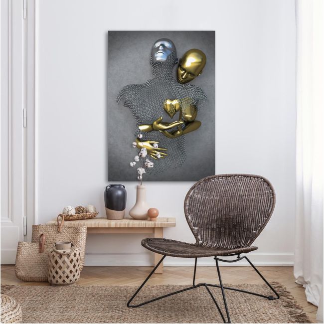 Canvas print Love in contrast