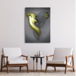 Canvas print The kiss in contrast
