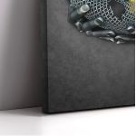 Canvas print Baby in gold