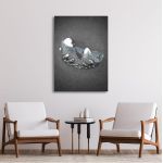 Canvas print Baby in gold
