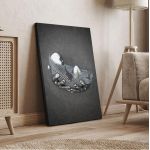 Canvas print Baby in gold