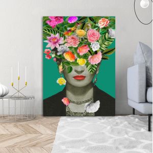 Canvas print Flowered Frida
