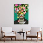Canvas print Flowered Frida