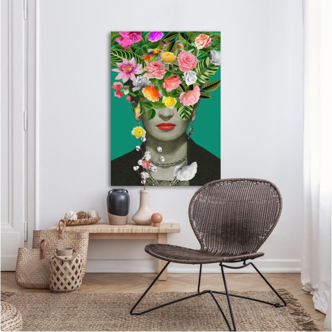 Canvas print Flowered Frida