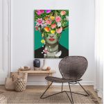Πίνακας σε καμβά Flowered Frida