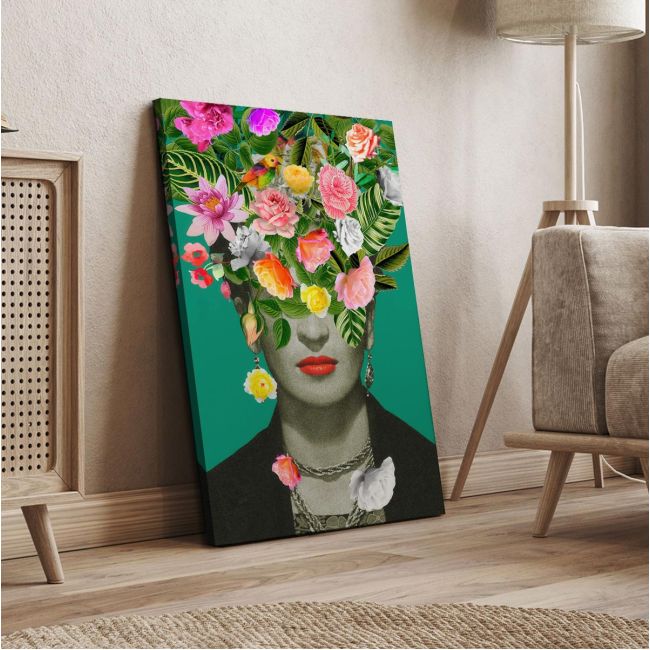 Πίνακας σε καμβά Flowered Frida