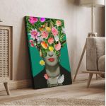 Πίνακας σε καμβά Flowered Frida