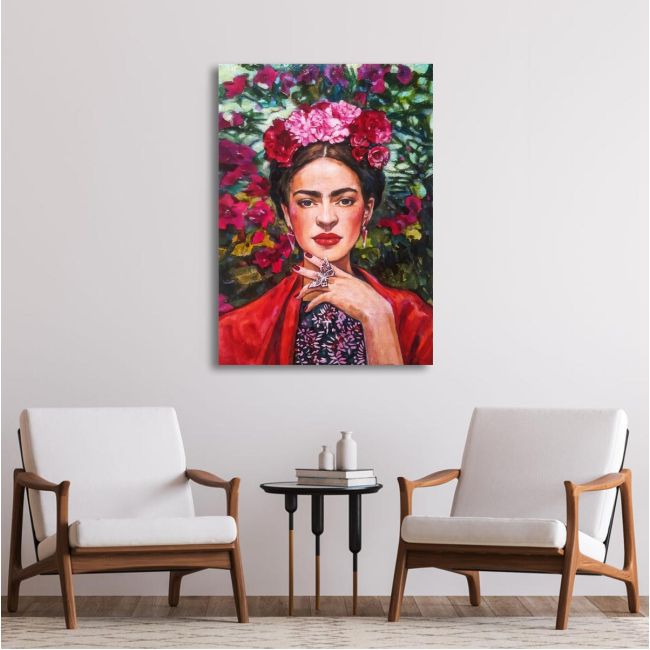 Πίνακας σε καμβά Flowered Frida I