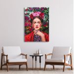 Πίνακας σε καμβά Flowered Frida I