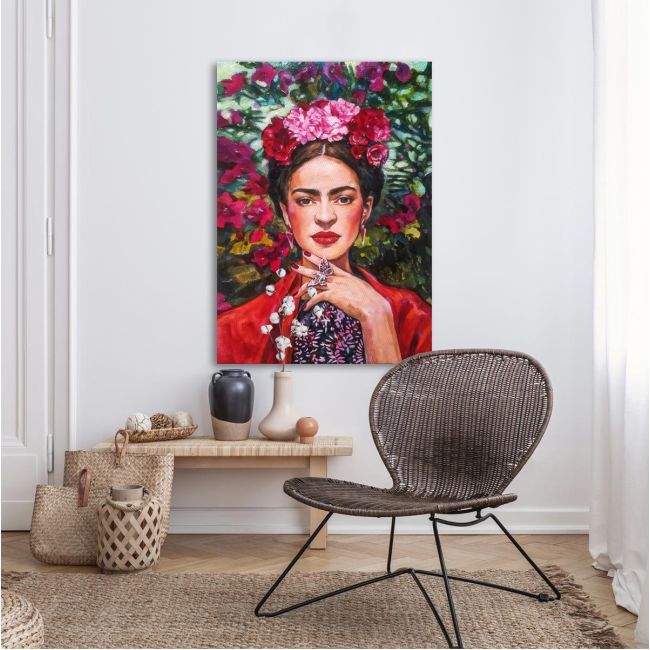 Canvas print Flowered Frida I